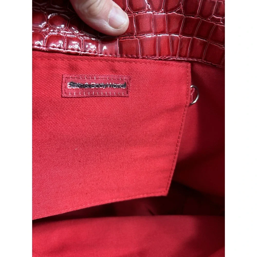 Tote Bag Bath Body Works Cherry Red‎ Faux Leather